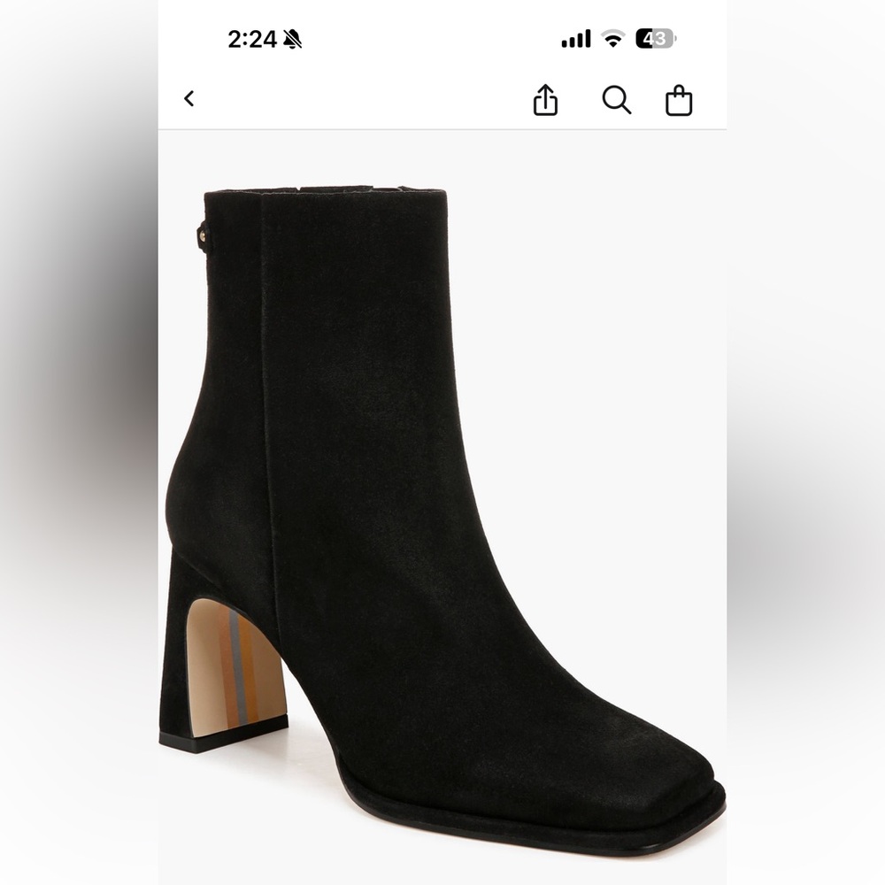 Sam Edelman Black Heeled Irie Booties